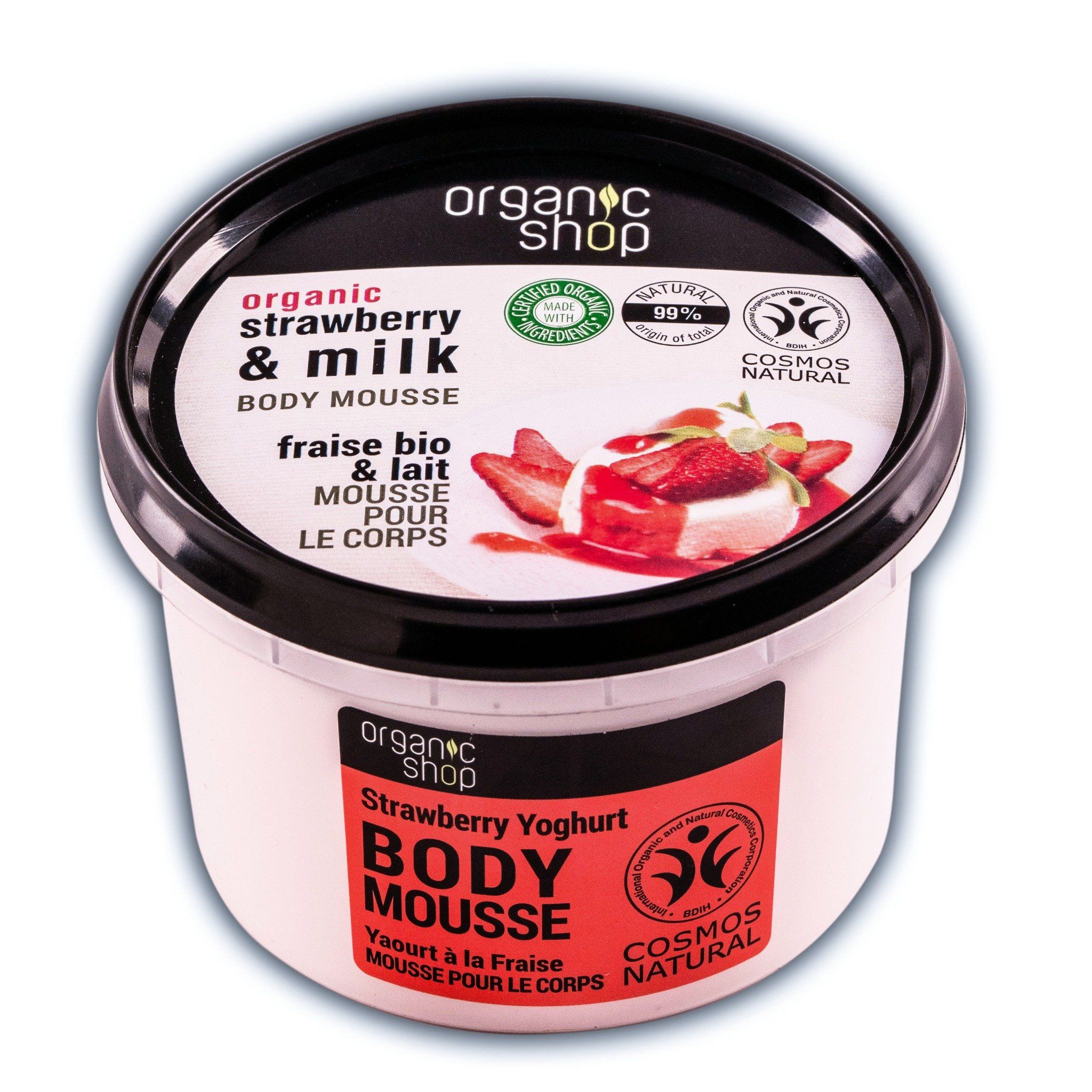  Organic Shop Body Mousse Strawberry Yoghurt 