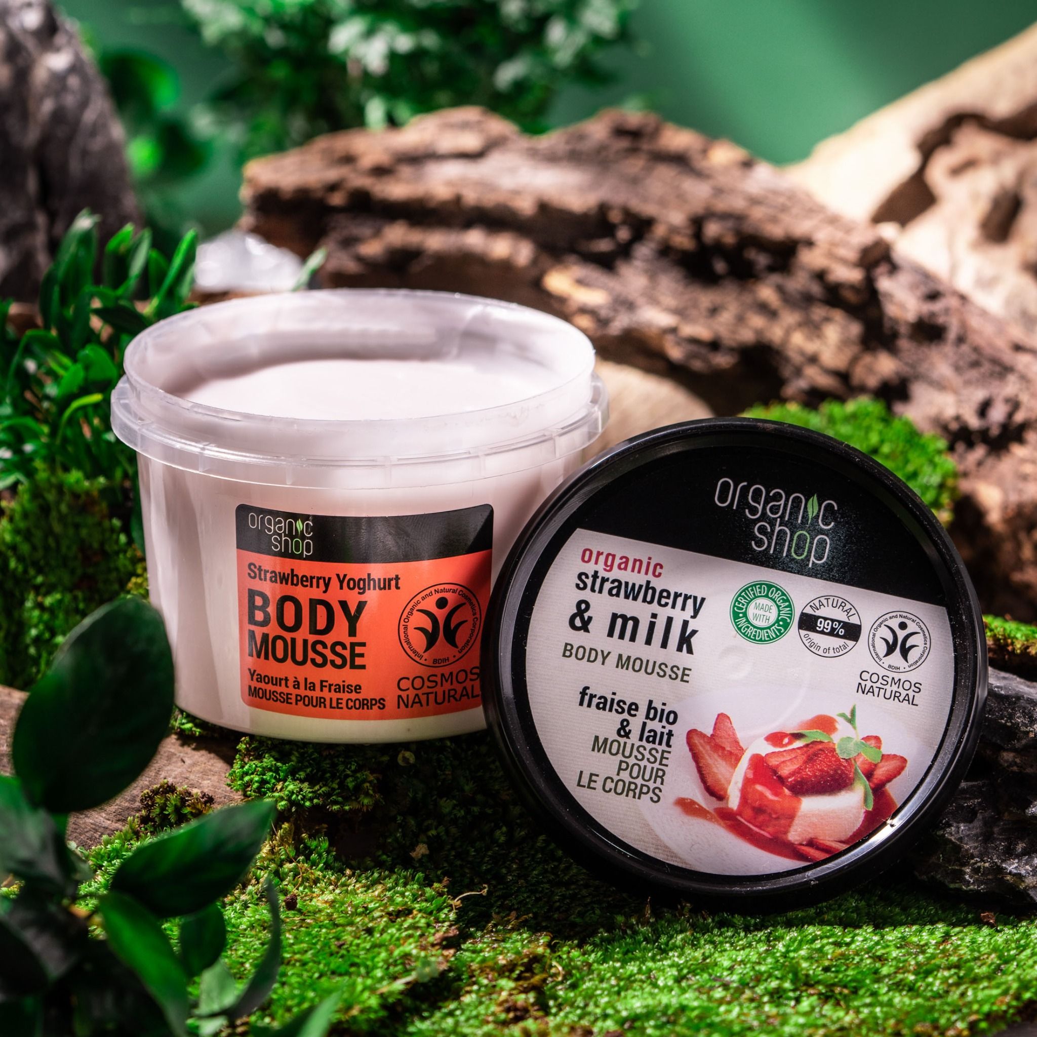  Organic Shop Body Mousse Strawberry Yoghurt 