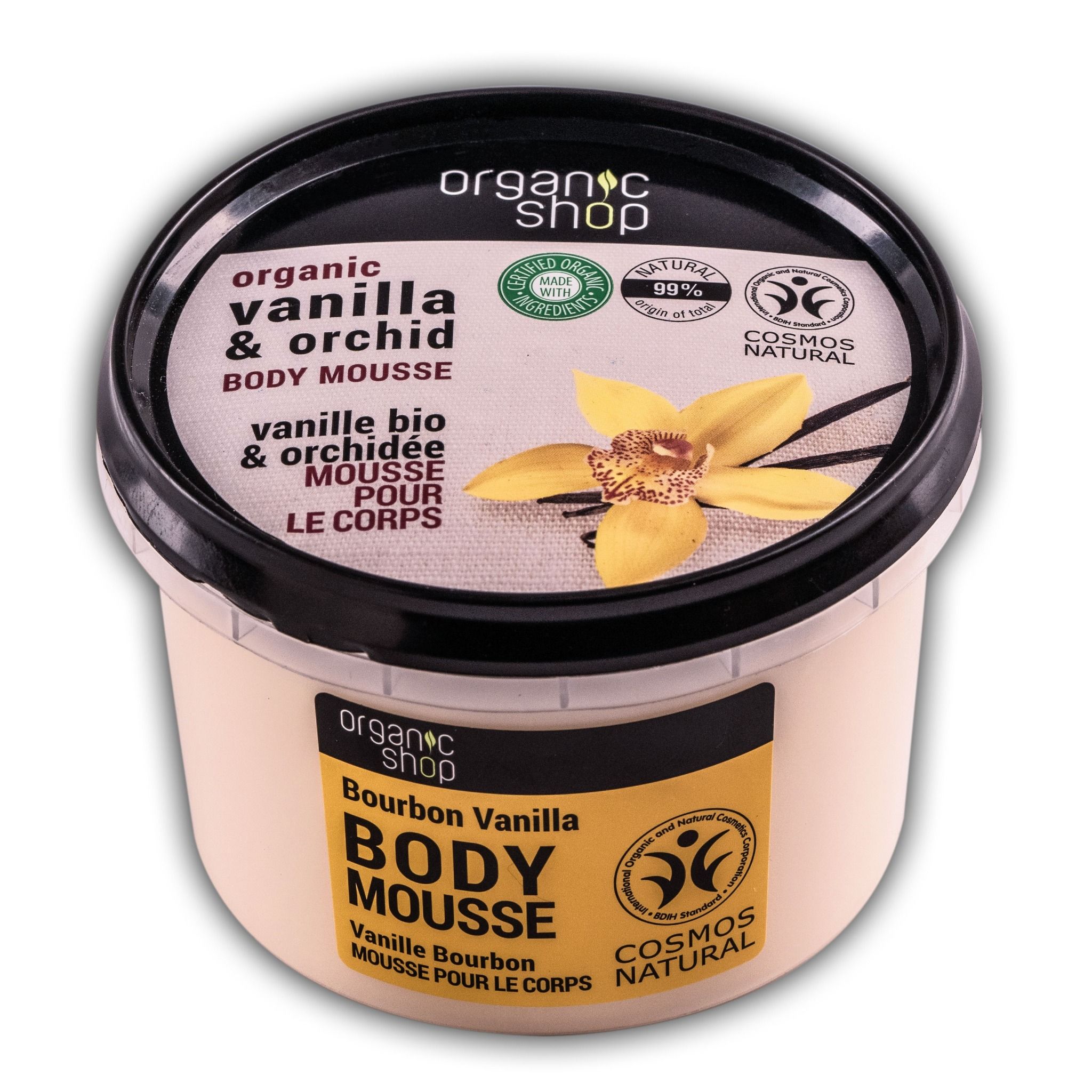  Organic Shop Body Mousse Bourbon Vanilla 