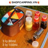  Bộ 6 hộp đựng gia vị hiệu CLS, lọ gia vị đi phượt cắm trại, dã ngoại, leo núi 