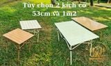  Bàn thép xếp gọn, bàn gấp gọn dã ngoại, bàn xếp thép có túi đựng du lịch,cắm trại, dã ngoại 