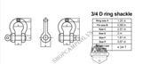  Ma ní Size lớn 19mm chịu tải 4.75 tấn 3/4 dành cho xe địa hình offroad CHÍNH HÃNG RUGCEL 