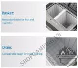  Tủ lạnh T60 60 Lít Alpicool 2 ngăn riêng biệt, tủ lạnh xe hơi, tủ lạnh trong nhà tiện lợi [CHÍNH HÃNG] 