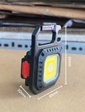  Đèn led mini siêu sáng móc chìa khóa, đèn pin bỏ túi 6 chế độ, dã ngoại, phượt cắm trại 