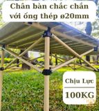  Bàn thép xếp gọn, bàn gấp gọn dã ngoại, bàn xếp thép có túi đựng du lịch,cắm trại, dã ngoại 