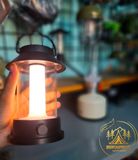  Đèn cắm trại, treo lều pin 10000mah, đèn để bàn vintage 4 chế độ sáng cho cắm trại, dã ngoại 