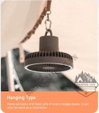  Quạt treo lều, quạt tích điện đa năng có đèn led 3 chân để bàn, hẹn giờ tiện dụng 