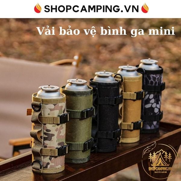  Bao bình ga vải oxford, vỏ bảo vệ bình ga mini dã ngoại 