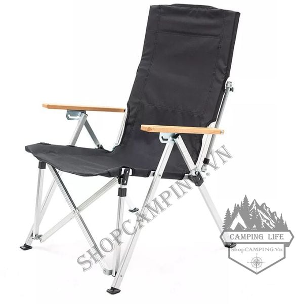  Ghế xếp thư giãn có ngả lưng khung nhôm, ghế gấp gọn size lớn dã ngoại cắm trại 