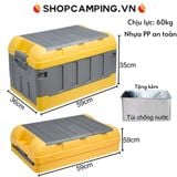  Thùng đựng đồ gấp gọn dung tích 75L, giữ được nước, siêu bền, đựng đồ trên xe hơi, cắm trại dã ngoại ( kèm túi chống thấm) 