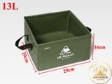  Xô nước gấp gọn hình vuông Ise Mount, xô đựng nước dã ngoại cắm trại 