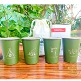 Bộ 4 ly inox 304 cao cấp 350ml có túi đựng, set ly cốc uống nước xếp gọn đi du lịch, cắm trại dã ngoại 