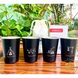  Bộ 4 ly inox 304 cao cấp 350ml có túi đựng, set ly cốc uống nước xếp gọn đi du lịch, cắm trại dã ngoại 