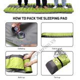  Nệm hơi, nệm đơn 204cmx65cm bơm bằng chân không cần máy, nệm hơi gấp gọn cho 1 người cắm trại dã ngoại 
