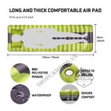  Nệm hơi, nệm đơn 204cmx65cm bơm bằng chân không cần máy, nệm hơi gấp gọn cho 1 người cắm trại dã ngoại 