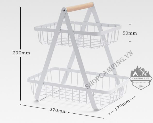 Organizador Almacenador de Frutas de 2 Niveles - Organizador Almacenador De Frutas