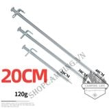  Cọc thép chuẩn sae 1008, cọc gim lều cắm trại, cọc đinh cố định lều cắm trại nguyên khối 