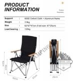  Ghế xếp thư giãn có ngả lưng khung nhôm, ghế gấp gọn size lớn dã ngoại cắm trại 