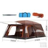  Lều cắm trại 2 phòng ngủ cỡ lớn cho 8-12 người, lều dã ngoại 2 lớp chống mưa CM 096 du lịch 