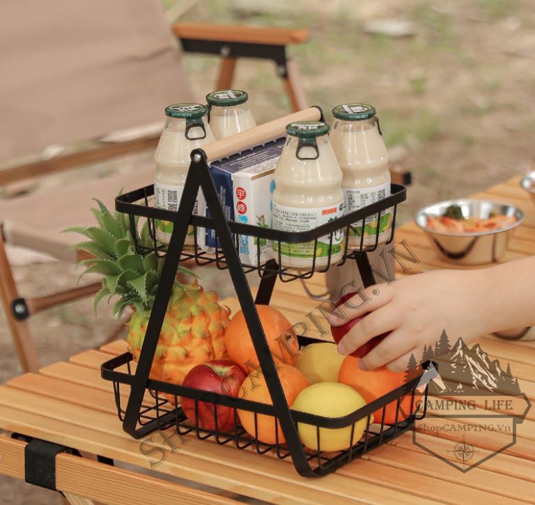 Organizador Almacenador de Frutas de 2 Niveles - Organizador Almacenador De Frutas