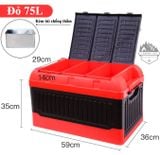  Thùng đựng đồ gấp gọn dung tích 75L, giữ được nước, siêu bền, đựng đồ trên xe hơi, cắm trại dã ngoại ( kèm túi chống thấm) 