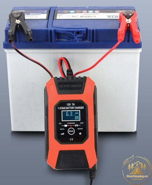  Sạc bình ắc quy 6Ah - 120Ah FOXSUR 7A tự ngắt khi đầy. Phục hồi ắc quy. Khử sunfat chống ngược cực 