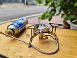  Bếp ga mini dã ngoại inox 304 chống gió kèm đầu chuyển, bếp gas mini gấp gọn, bếp mini du lịch cắm trại 
