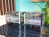  Bếp củi dã ngoại inox, bếp than xếp gọn du lịch, cắm trại 