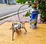  Bếp ga mini dã ngoại inox 304 chống gió kèm đầu chuyển, bếp gas mini gấp gọn, bếp mini du lịch cắm trại 