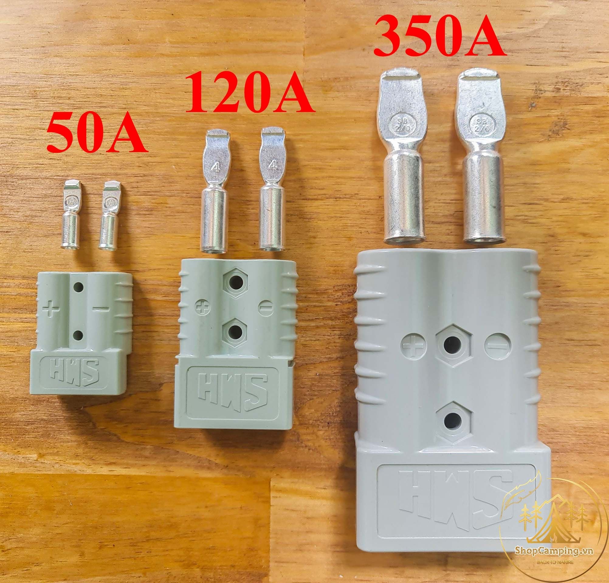  Jack cắm pin xe nâng điện, Giắc UPS, acquy, 50A, 120A, 175A, 350A SMH Anderson chống cháy 