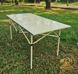  Bàn thép xếp gọn, bàn gấp gọn dã ngoại, bàn xếp thép có túi đựng du lịch,cắm trại, dã ngoại 