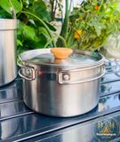  Bộ nồi inox cao cấp gấp gọn NOBANA dành cho cắm trại, dã ngoại ( Hình shop chụp) 