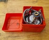  Bếp ga mini dã ngoại inox 304 chống gió kèm đầu chuyển, bếp gas mini gấp gọn, bếp mini du lịch cắm trại 