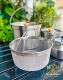  Bộ nồi inox cao cấp gấp gọn NOBANA dành cho cắm trại, dã ngoại ( Hình shop chụp) 