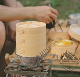  Lồng hấp tre, xửng hấp tre mini dành cho cắm trại dã ngoại 