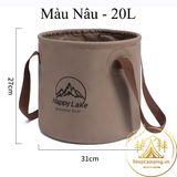  Xô đựng nước gấp gọn 10L / 20L HappyTravel, xô nước tròn xếp gọn du lịch, cắm trại dã ngoại 