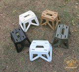  Ghế nhựa gấp gọn, ghế xếp mini chịu lực cao, ghế đẩu gấp gọn trong nhà, du lịch, cắm trại dã ngoại 
