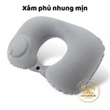  Gối chữ U kê cổ bơm hơi ,gối du lịch không cần thổi ,gấp gọn tiện mang theo du lịch 