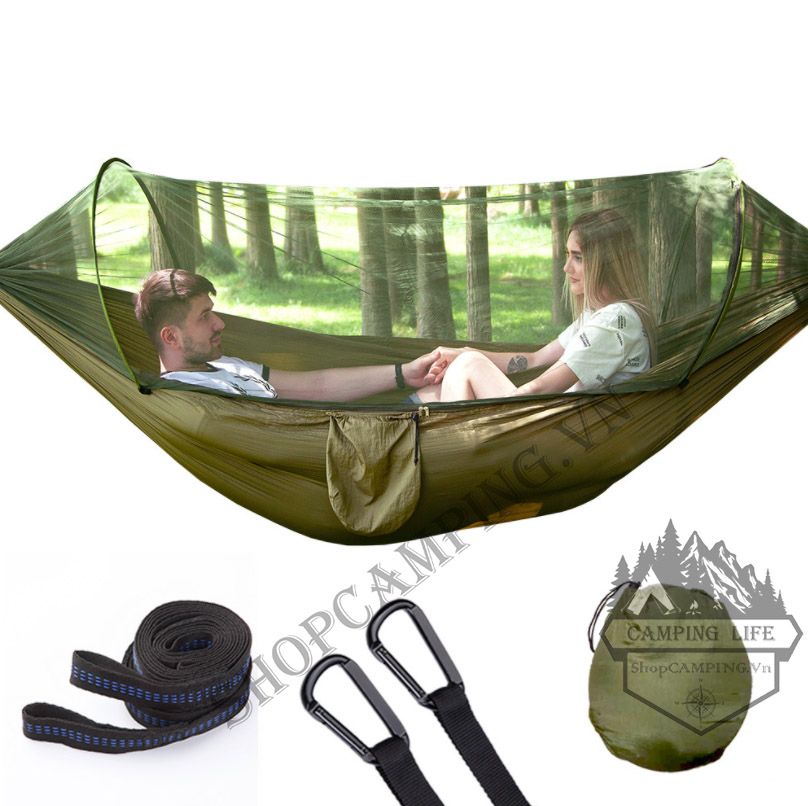 Hamaca Portátil con Mosquitero: ¡Tu Refugio Perfecto al Aire Libre! - Hamaca Portátil Con Toldillo Anti Mosqui