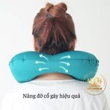  Gối chữ U kê cổ bơm hơi ,gối du lịch không cần thổi ,gấp gọn tiện mang theo du lịch 