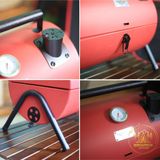  Lò nướng BBQ hun khói Maison Huis có đồng hồ đo nhiệt, bếp nướng than hoa dã ngoại cắm trại 