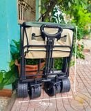 Xe kéo dã ngoại gấp gọn, xe đựng đồ bánh lớn cho du lịch, cắm trại dã ngoại 