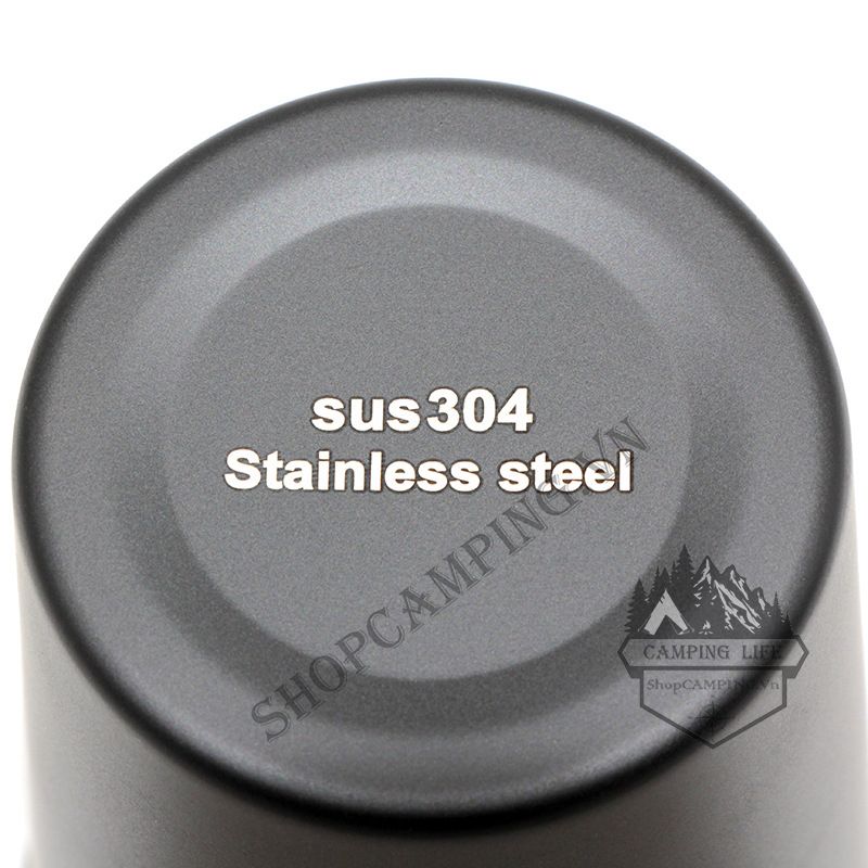  Bộ 4 ly Coolcamp 350ml inox 304, set ly inox xếp gọn kèm túi đựng 