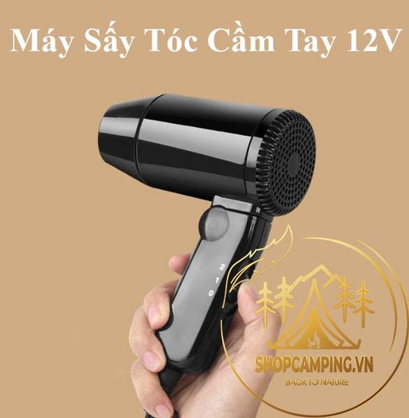  Máy sấy tóc cầm tay 12v mini tiện dụng 