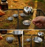  Bộ 6 ly inox 304 gấp gọn đa năng bỏ túi tiện dụng,ly uống nước du lịch gấp gọn. 