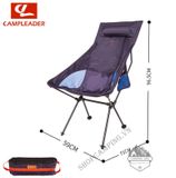  Ghế xếp có gối và tựa cỡ lớn hợp kim nhôm dành cho câu cá, cắm trại, dã ngoại 