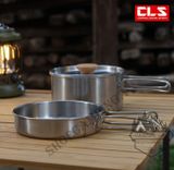  Set Nồi Chảo Gấp Gọn Inox cao cấp CLS  dành cho cắm trại dã ngoại 