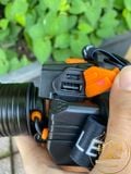  Đèn pin đội đầu T50 ngoài trời chống nước có zoom, đèn đội đầu siêu sáng hợp kim nhôm 