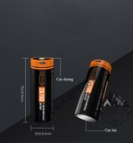  Pin sạc BESTON 26550 5000mAh có mạch bảo vệ, tích hợp cổng sạc USB Micro 3.7v 