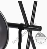  Giá treo đồ cắm trại gấp gọn 12 móc hợp kim nhôm, cây treo đồ dã ngoại có kệ lưới xếp gọn 
